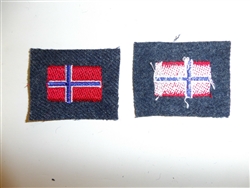 b9526 WW 2 Norway Air Force Arm Shield Norwegian Flag on RAF wool C10A17