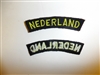 b9532 WW2 Dutch Netherlands Nederland Holland Army yellow black tab C9A2