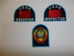 b6637 Soviet USSR Inspector Observer sleeve patches Nato visits 3 piece IR1E