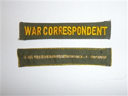 c0162 WW2 Civilian War Correspondent Tab OD Cotton M43 Field Jacket R10C