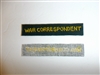 c0324 Civilian War Correspondent Tab yellow on green wool R10E