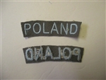 e0143 WW2 Polish Army Poland tab gray IR17E