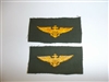 e1364 Vietnam US Navy Pilot Wings Yellow on OD cloth IR2*F
