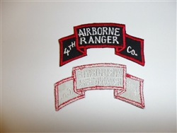e1505 Korea War US Army tab Airborne Ranger 4th CO Company R21A2