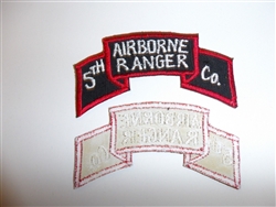 e1506 Korea War US Army tab Airborne Ranger 5th CO Company R21A2