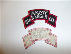 e1508 Korea War US Army tab Airborne Ranger 8th CO Company large R21A2