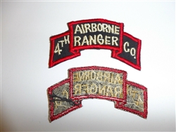 e1509 Korea War US Army tab Airborne Ranger 4th CO Company variation R21A2