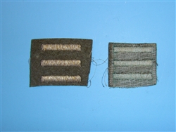 b1655-3 WWII US Army Overseas Bar Officer style 3 bars OD wool R1E