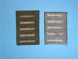 b1655-5 WWII US Army Overseas Bar Officer style 5 bars OD wool R1E