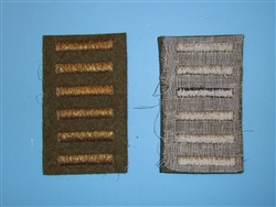 b1655-6 WWII US Army Overseas Bar Officer style 6 bars OD wool R1E