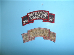 b2126 RVN Vietnam Army Vietnamese Ranger tab on black 2nd GP group IR10E