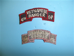 b2130 RVN Vietnam Army Vietnamese Ranger tab on black 4th GP group IR10E