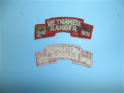 b2157 RVN Vietnam Army Vietnamese Ranger tab on camo 2nd RCN recon IR10E