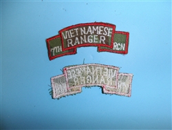 b2160 RVN Vietnam Army Vietnamese Ranger tab on camo 7th RCN recon IR10E