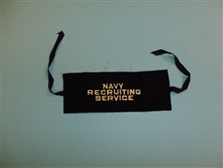 b3186 WWII - Korea US Navy Armband Recruiting Service w/strings IR33T