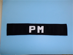 b3189 Vietnam French Indochina Police Militraire Armband PM Military IR34T