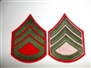 e4280p post Korea USMC Chevron Rank Staff Sergeant Winter red green pair R20B