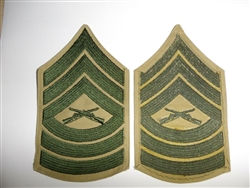e4283p Vietnam USMC Chevron Master Sergeant E-8 Rank Summer green tan pair R20B