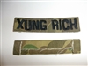 E4314 RVN Vietnam Army Name Tape Xung Rich Strike Force Camo Duck Hunter IR8B