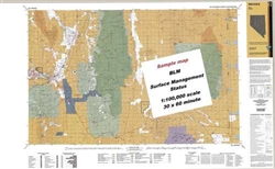 Jarbidge Mountains, NV 100K topo, BLM surface management status [BLM EDITION]