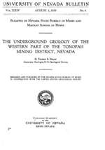 The underground geology of the western part of the Tonopah mining district, Nevada TEXT ONLY