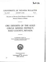 Ore deposits of the Gold Circle mining district, Elko County, Nevada PHOTOCOPY