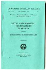 Metal and nonmetal occurrences in Nevada PHOTOCOPY