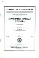 Nonmetallic minerals in Nevada PHOTOCOPY