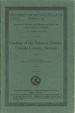 Geology of the Delamar district, Lincoln County, Nevada PHOTOCOPY