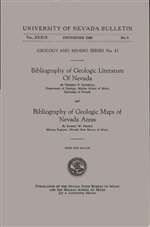 Bibliography of geologic literature of Nevada; and Bibliography of geologic maps of Nevada areas PHOTOCOPY