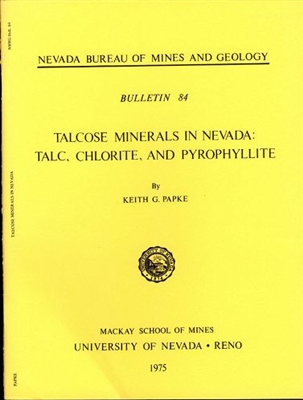 Talcose minerals in Nevada: Talc, chlorite, and pyrophyllite