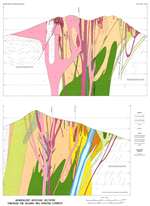 Generalized geologic sections through the Majuba Hill igneous complex PLATE 3 FROM BULLETIN 86