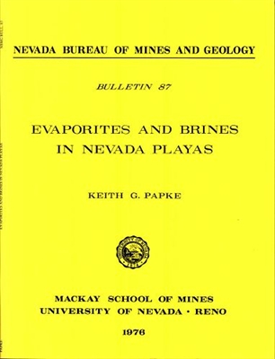 Evaporites and brines in Nevada playas