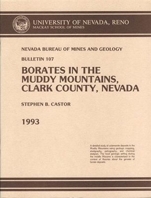 Borates in the Muddy Mountains, Clark County, Nevada