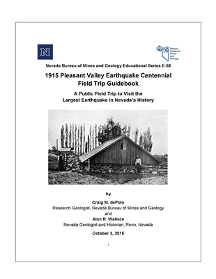 1915 Pleasant Valley earthquake centennial field trip guidebook: A public field trip to visit the largest earthquake in Nevada's history