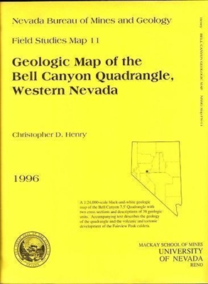 Geologic map of the Bell Canyon quadrangle, western Nevada B/W MAP AND TEXT