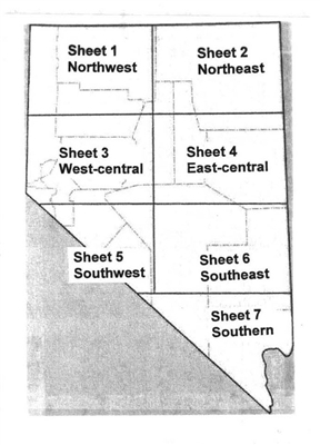 Geologic map of Nevada 8 SHEETS, INCLUDES LEGEND