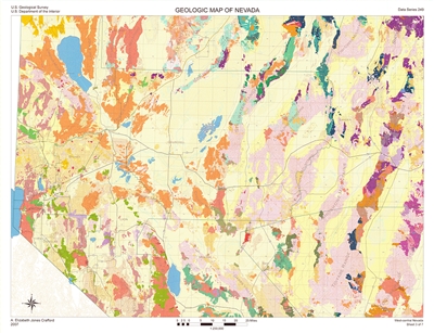 Geologic map of west-central Nevada SHEET 3: WEST-CENTRAL, NO LEGEND