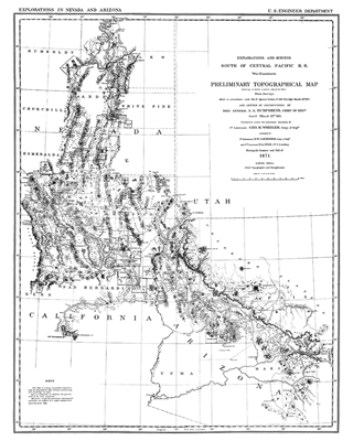 Explorations in Nevada and Arizona, explorations and surveys south of the Central Pacific RR