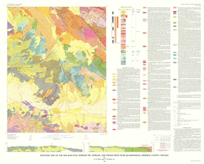 Geologic map of the Win Wan Flat, Kinkaid NW, Kinkaid, and Indian Head Peak quadrangles, Mineral County, Nevada PRINT-ON-DEMAND