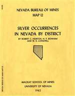 Silver occurrences in Nevada by district SUPERSEDED BY MAP 33