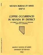 Copper occurrences in Nevada by district OUT OF PRINT, SEE MAP 100