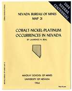 Cobalt-nickel-platinum occurrences in Nevada OUT OF PRINT