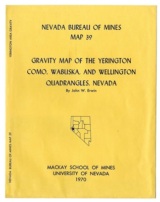 Gravity map of the Yerington, Como, Wabuska, and Wellington quadrangles, Nevada