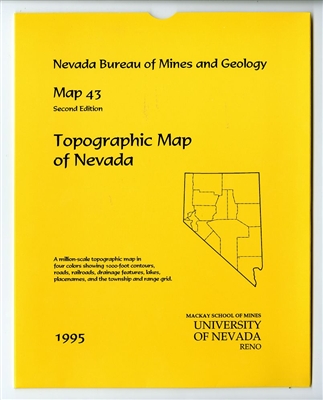 Topographic map of Nevada (second edition)