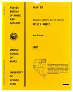 Bouguer gravity map of Nevada: Wells sheet
