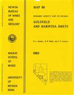 Bouguer gravity map of Nevada: Goldfield and Mariposa sheets