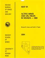 Active mines and oil fields in Nevada--1983 OUT OF PRINT