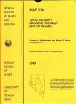 Total intensity magnetic anomaly map of Nevada