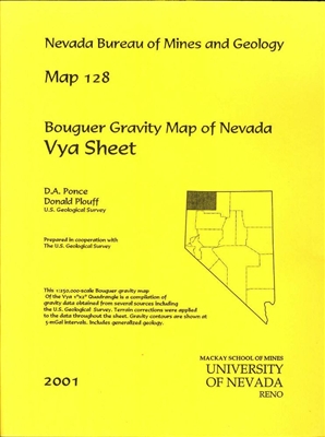Bouguer gravity map of Nevada: Vya sheet
